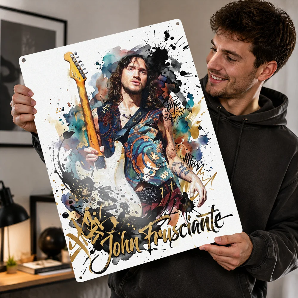 John Frusciante Printed Poster Personalized Aluminum Metal Sign Alternative Stage Design Wall Art Enhances Entertainment Space