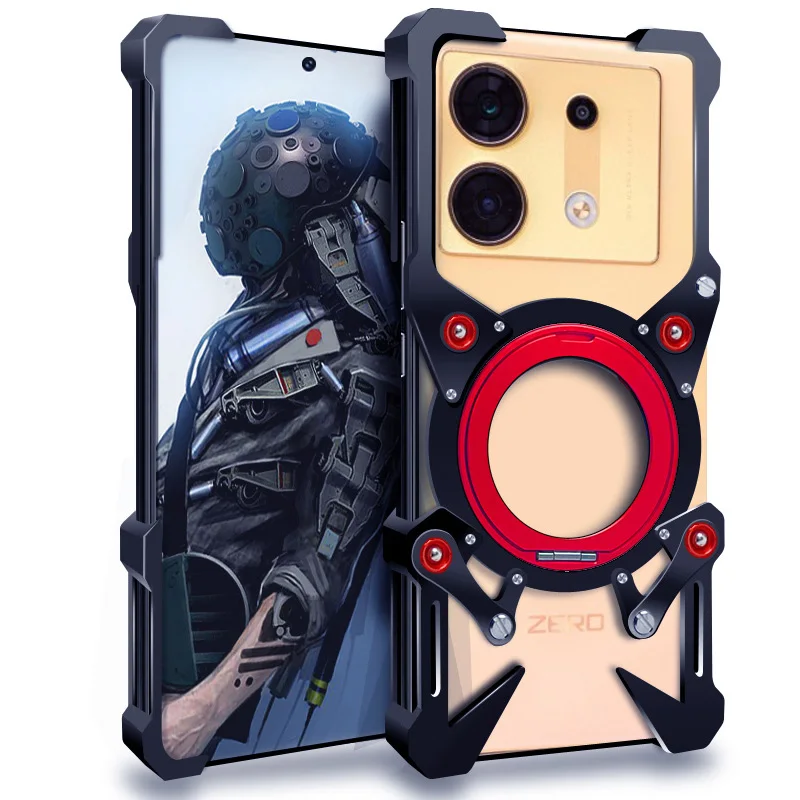 

Zimon Luxury Thor Heavy Duty Armor Metal Aluminum Phone Case For Infinix Zero 40 30 Smart20 Edge Cover Back Fundas Coques Bumper