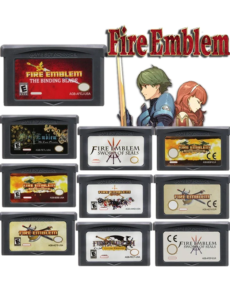 GBA Game Cartridge Fire Emblem Series 32-Bit-Videospielkonsolenkarte The Sacred Stones Sword of Seals Binding Blade für GBA NDS – Detail 1