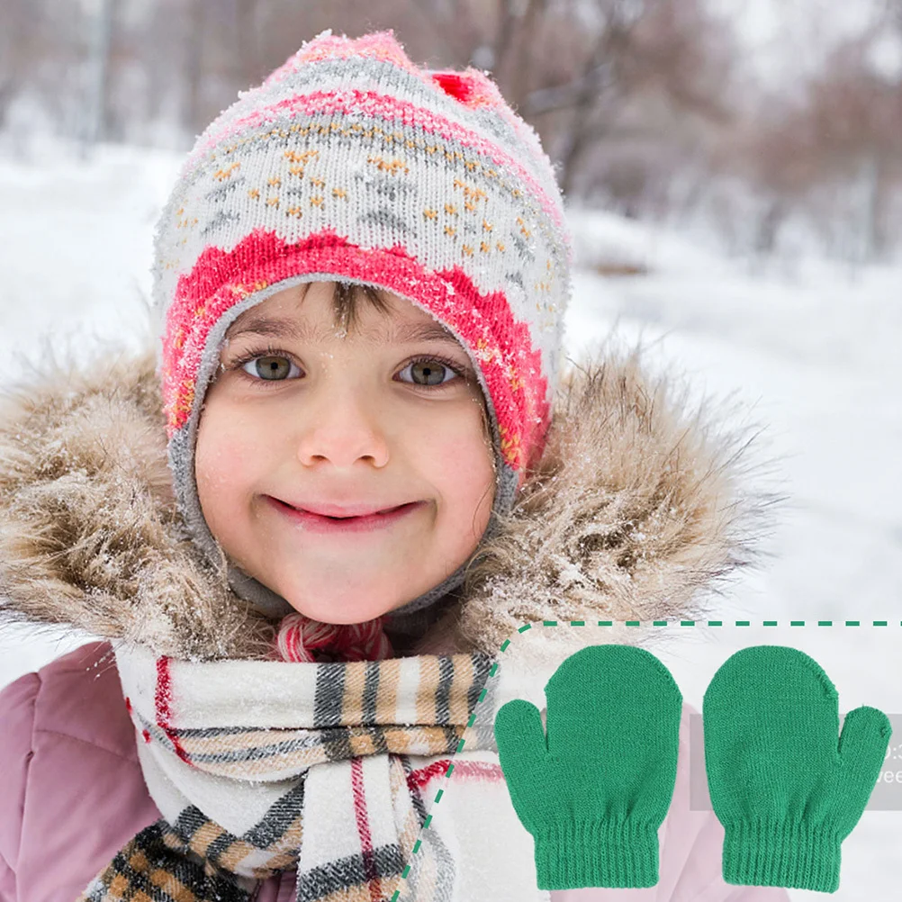

5Pairs Breathable Gloves Warm Full Finger Knitted Winter Mittens Unisex Gloves Full Finger Mittens