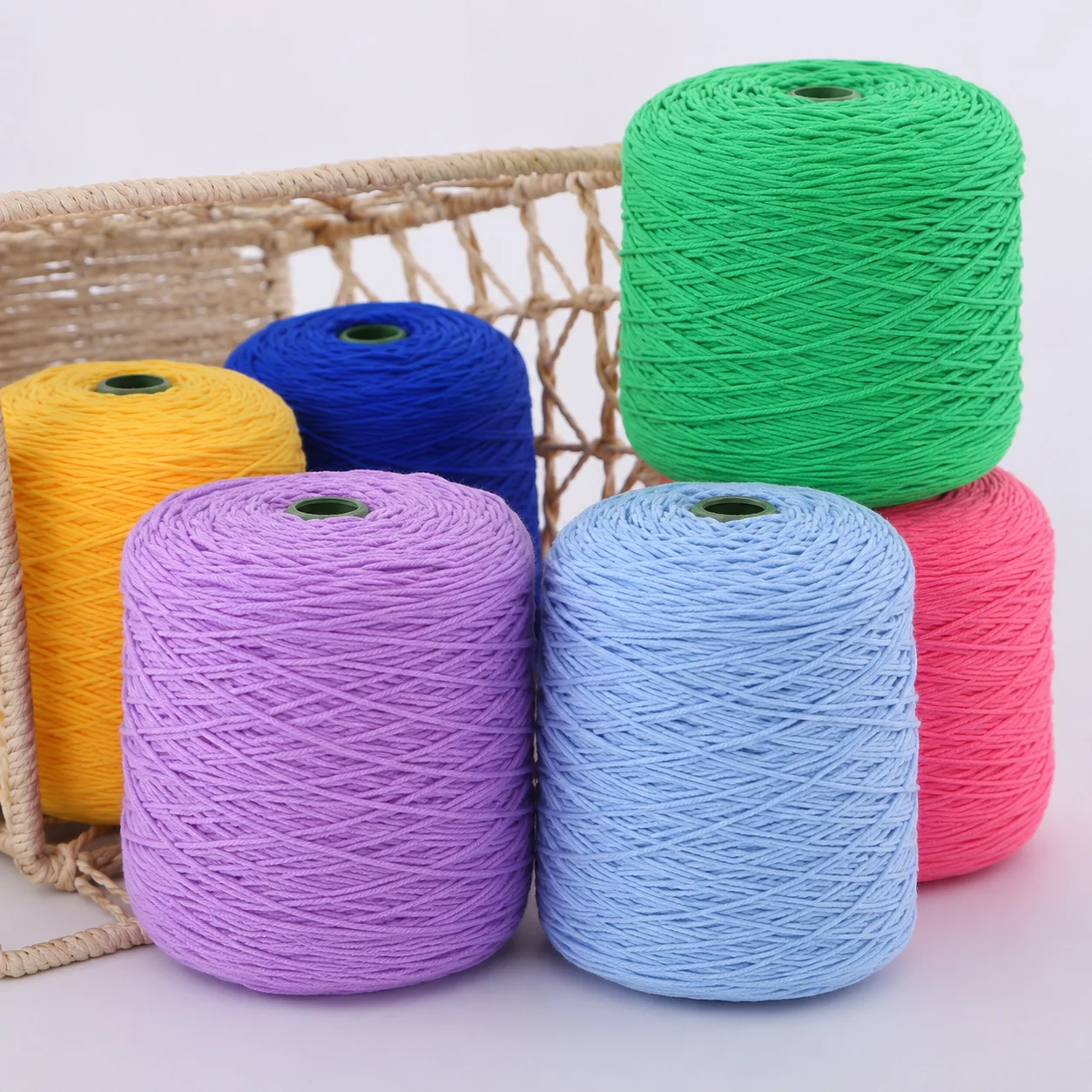 2PCS 800g Tufting Yarn Knitting Yarn For Tufting Gun DIY Customized Rug Making Weaving Thread Crochet 8 Strands Milk Cotton Yarn