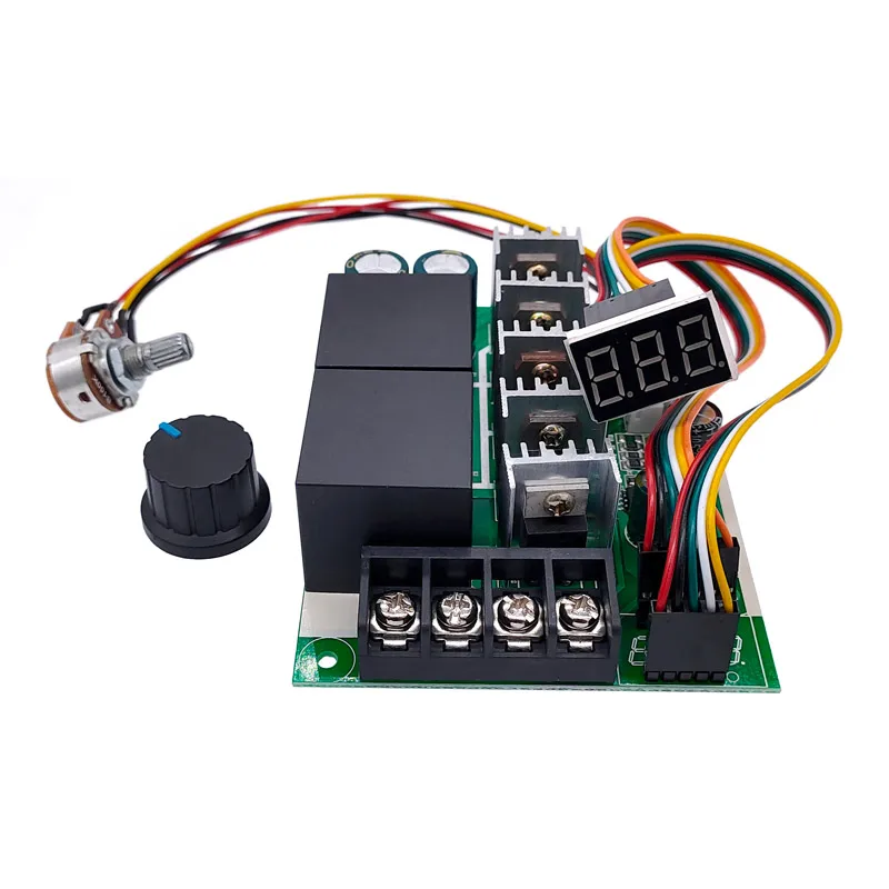 Regulator prędkości PWM Silnik prądu stałego Wyświetlacz cyfrowy 0~100% regulowany moduł napędowy Wejście MAX60A 12V 24V
