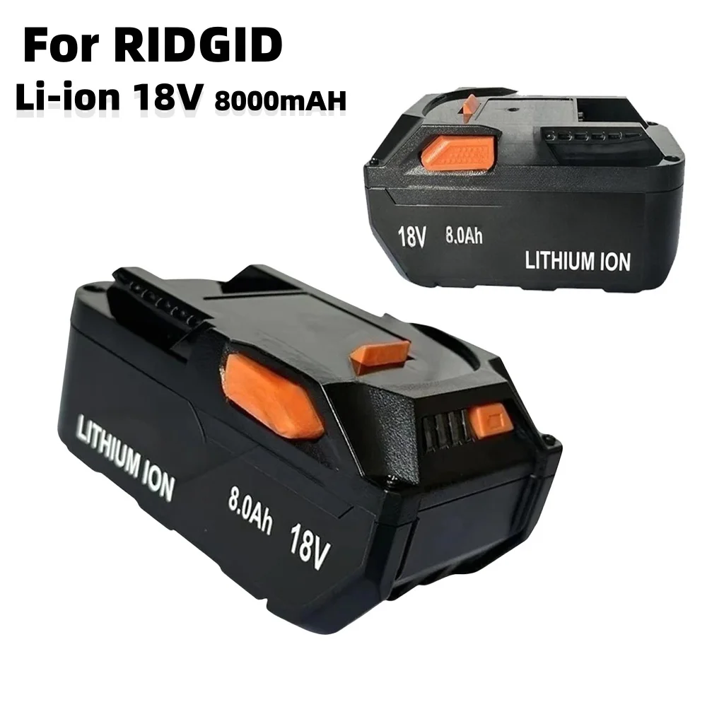 For AEG 18V Battery 8.0AH Lithium-Ion Battery For RIDGID R840087 R840085 L1815R L1850R L1830R R840083 Series Cordless Power Tool