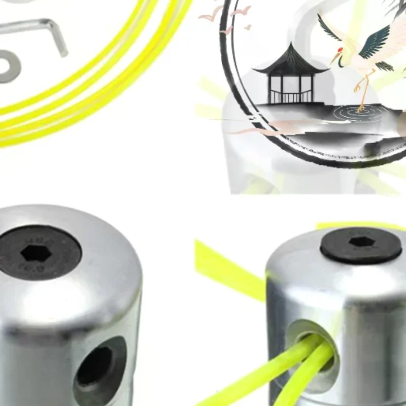 Universal Aluminum Trimmer Head With Four Trimmer Lines For Brush Cutter Grass Trimmer