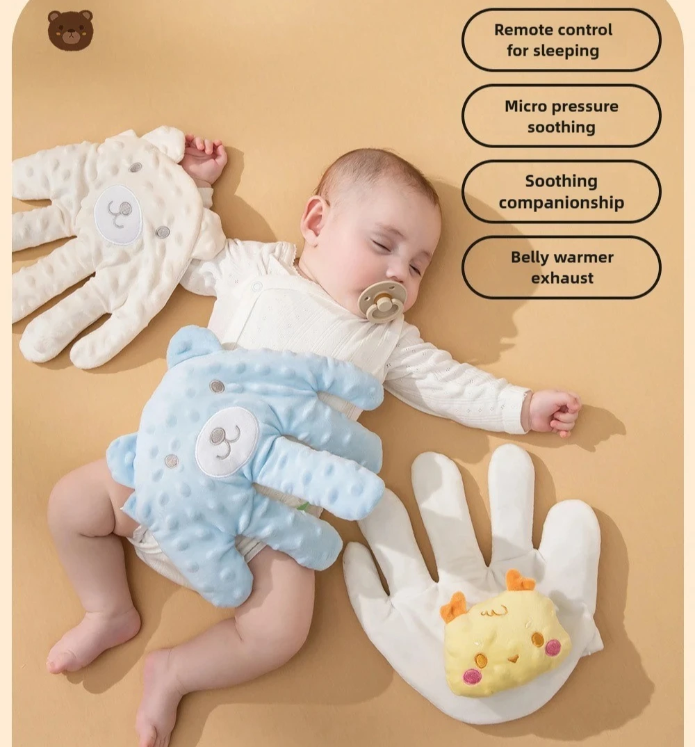 Baby patting soothing palms baby electrically patting pillows prevent fright soothe sleep simulating mother's palm soothing baby