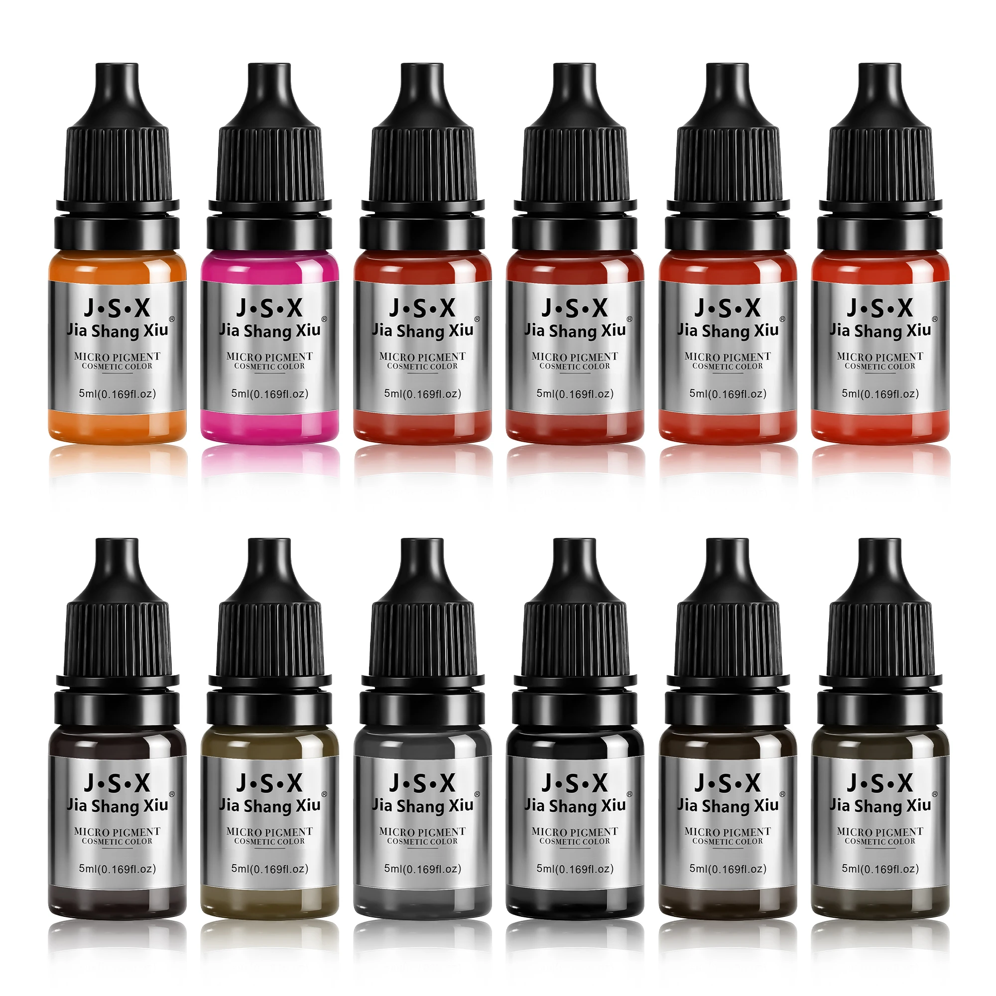 

yebrow Permanent Eyebrow Make up Pigement for Eyebrows Eyeliner Lips Microblading Supplies for Eyebrow Machine Pigment Set for Professional Beauty Supplies (12 Colors)