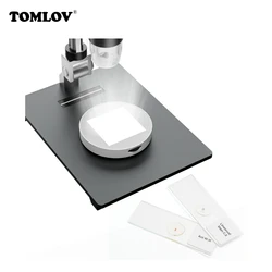 TOMLOV Microscope Bottom Light Stage Holder Adjustable Lamp Illumination Universal Transmitted LED Light for USB LCD Microscope