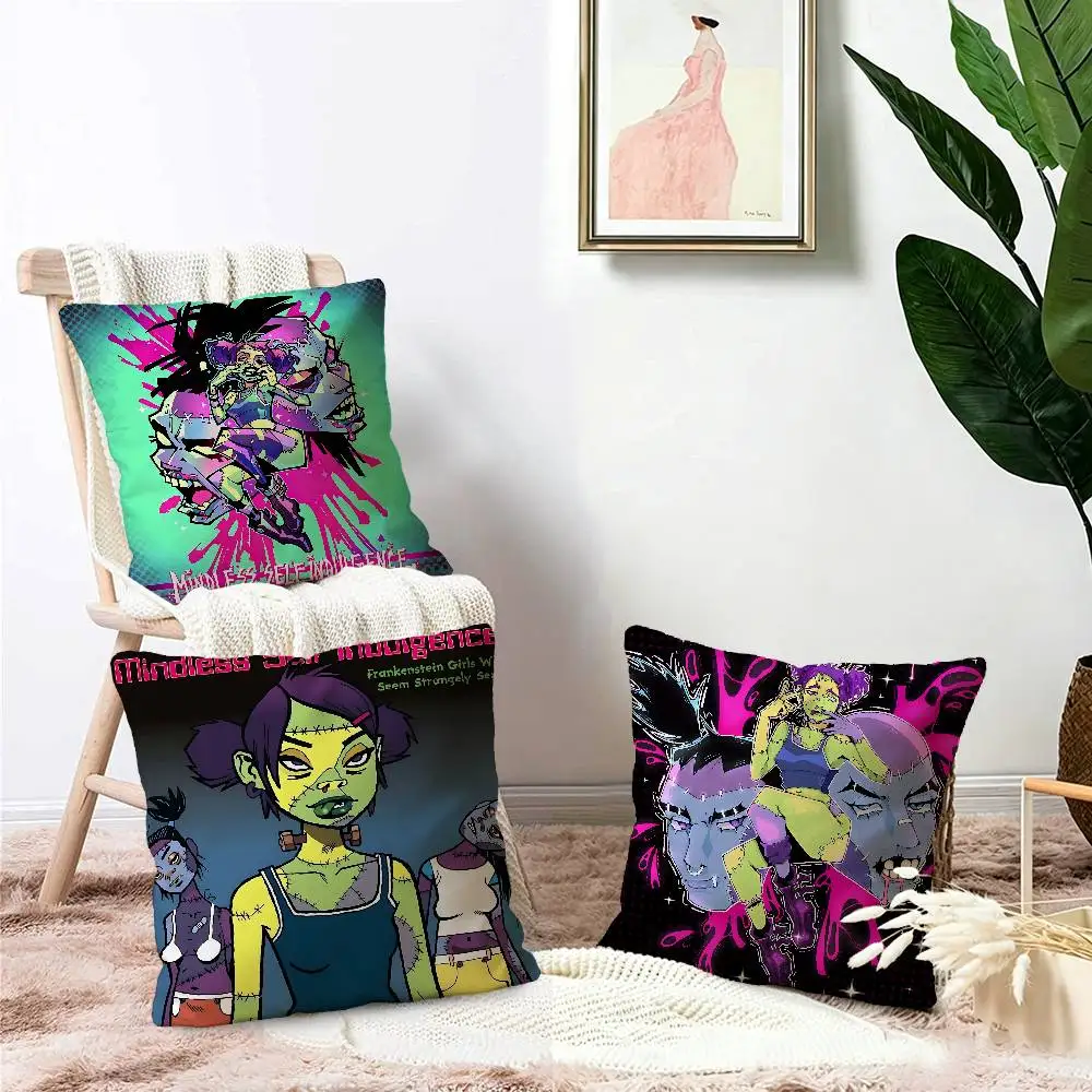 M-Mindless Self Indulgence Jimmy Cushion Cover Pillowcase Upholstery Sofa Throw Pillow Home Decor Pillowcas