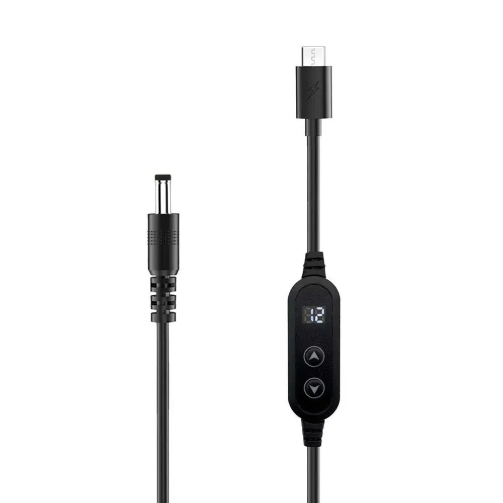 

Прочный преобразователь USB-C в DC 5В-12В, кабель для быстрой зарядки 3А PD, адаптер с регулируемым напряжением, зарядный шнур