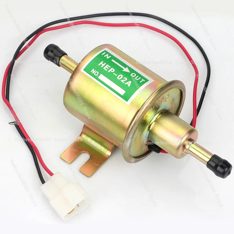 

12V Electric Fuel Pump Petrol 6 Volt Universal Gas Inline Low Pressure Electric Fuel Pump HEP-02A