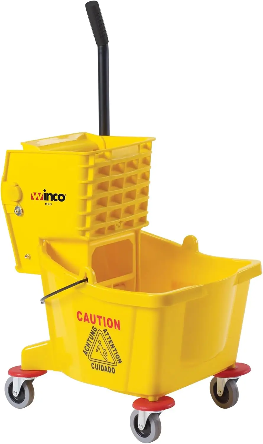 

Commercial Mop Bucket with Wheels, 26 Quart Yellow, Heavy-Duty for Home and Office