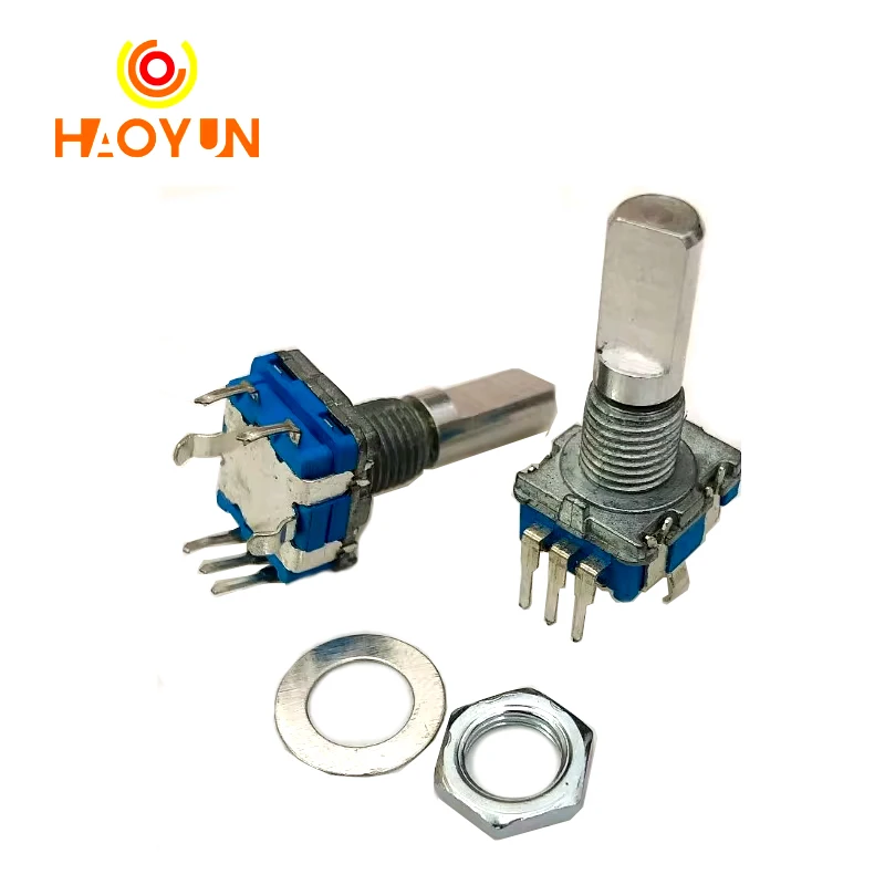 【5PCS】20 Position 360 Degree Rotary Encoder EC11 5Pin Handle Long 15MM 20MM Audio Digital Potentiometer Without Switch