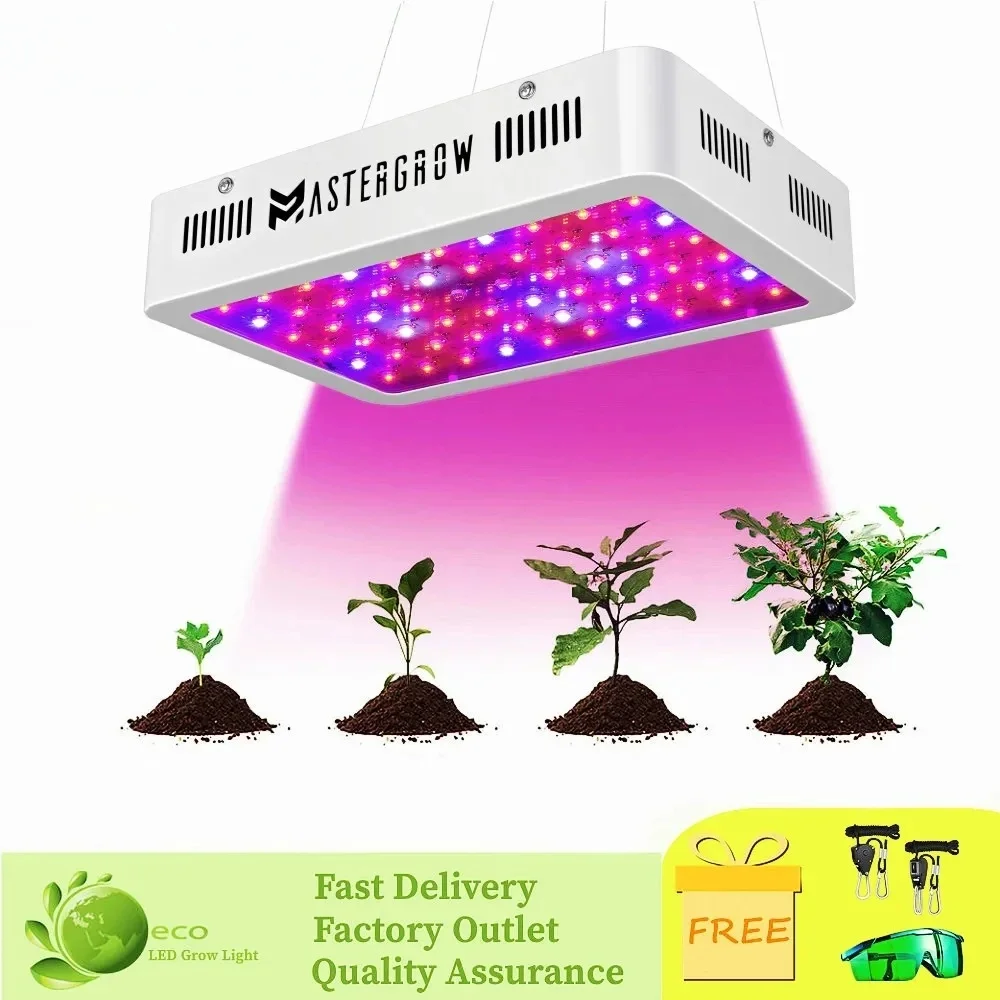Vollspektrum-Doppelschalter-Dimmbare Dual-Chip-LED-Pflanzenlampe mit Vegetations- und Blütenmodus für Indoor-Gewächshäuser und -Zelte zur Förderung der Photosynthese der Pflanzen, Erhöhung des Erntes