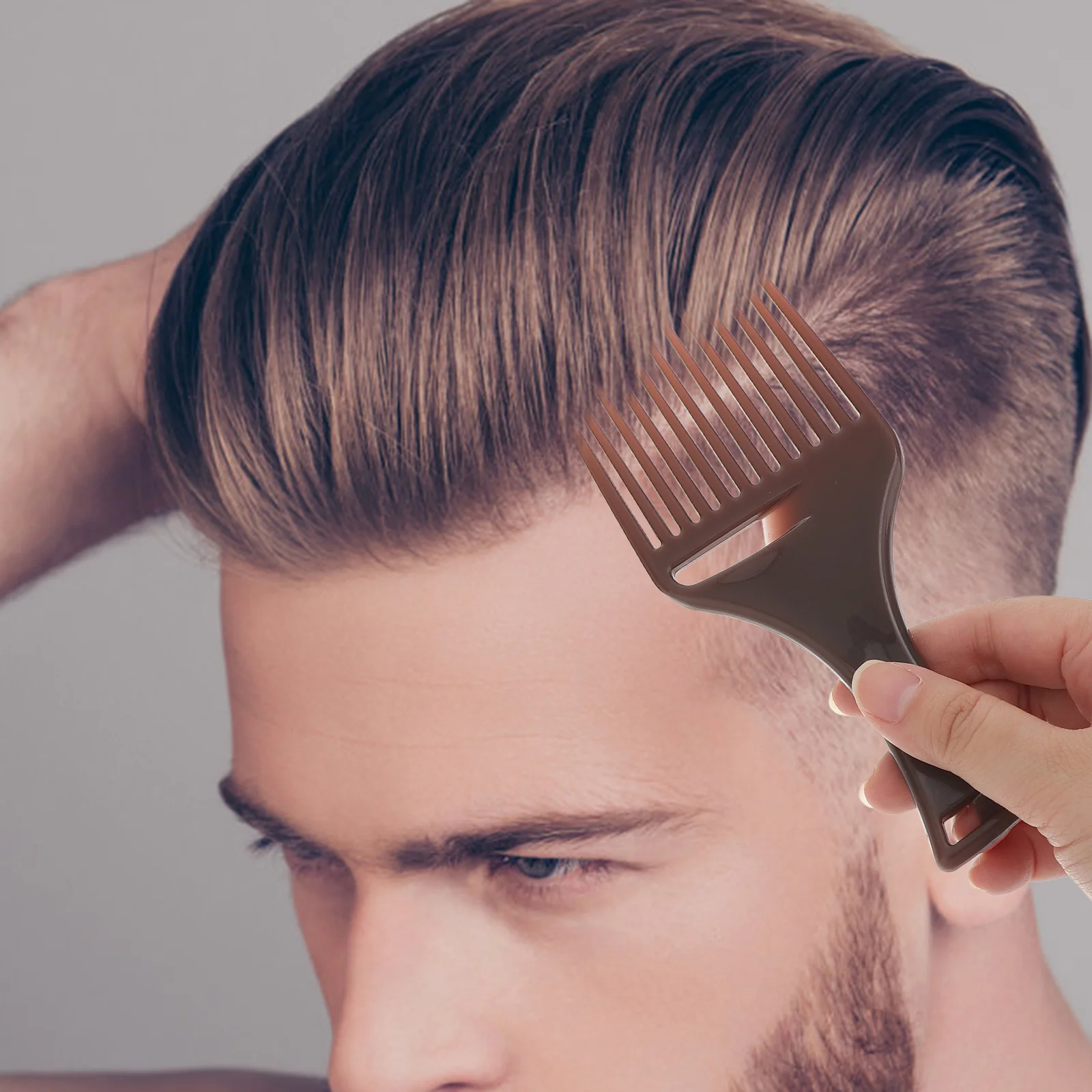 3 قطع من مشط الشعر ذو الأسنان الواسعة للرجال والنساء، مشط مريح للعناية بفروة الرأس، مشط اختيار الشعر، أمشاط قص الشعر #2