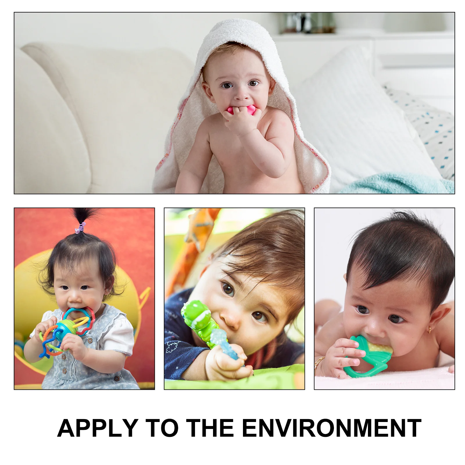 

3Pcs Silicone Baby Teether Ring Bracelet Safe Soothing Gum Relief Nursing Infant Teething Accessory Baby Teether