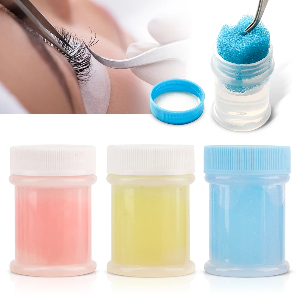 Limpiador de pinzas para pestañas, accesorios para extensiones de pestañas, suministros para pestañas, removedor de pegamento, pinzas líquidas para pestañas, esponja de limpieza, 40ml
