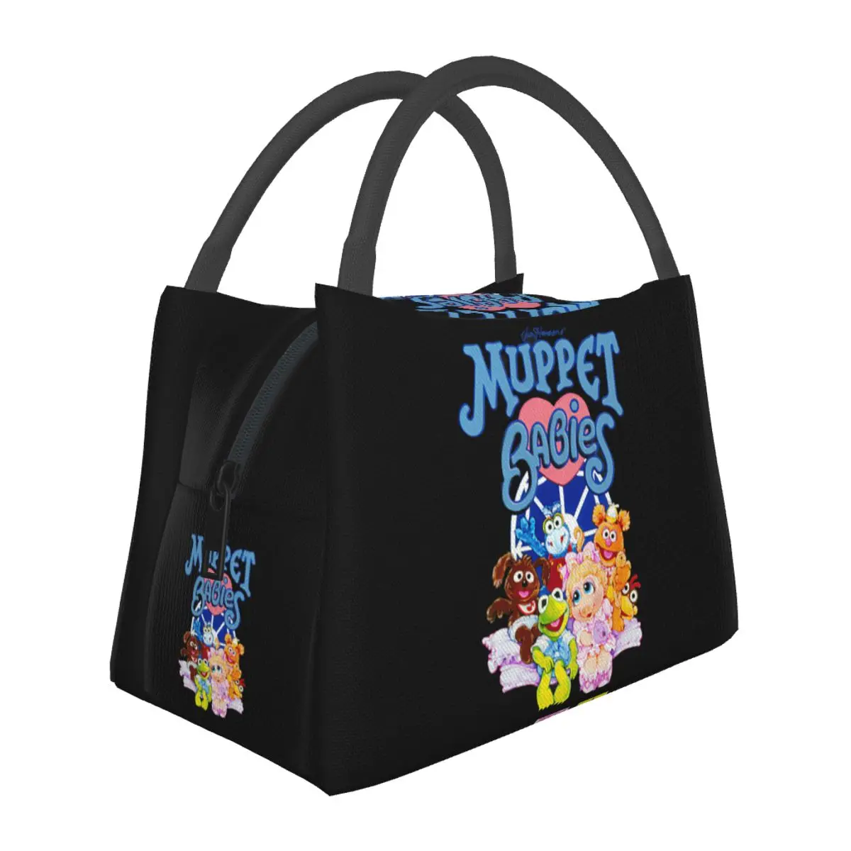 Muppet Babies Lightweight Handheld Insulated Lunch Bag Aluminum Foil Liner for Adults Students Travel Picnic