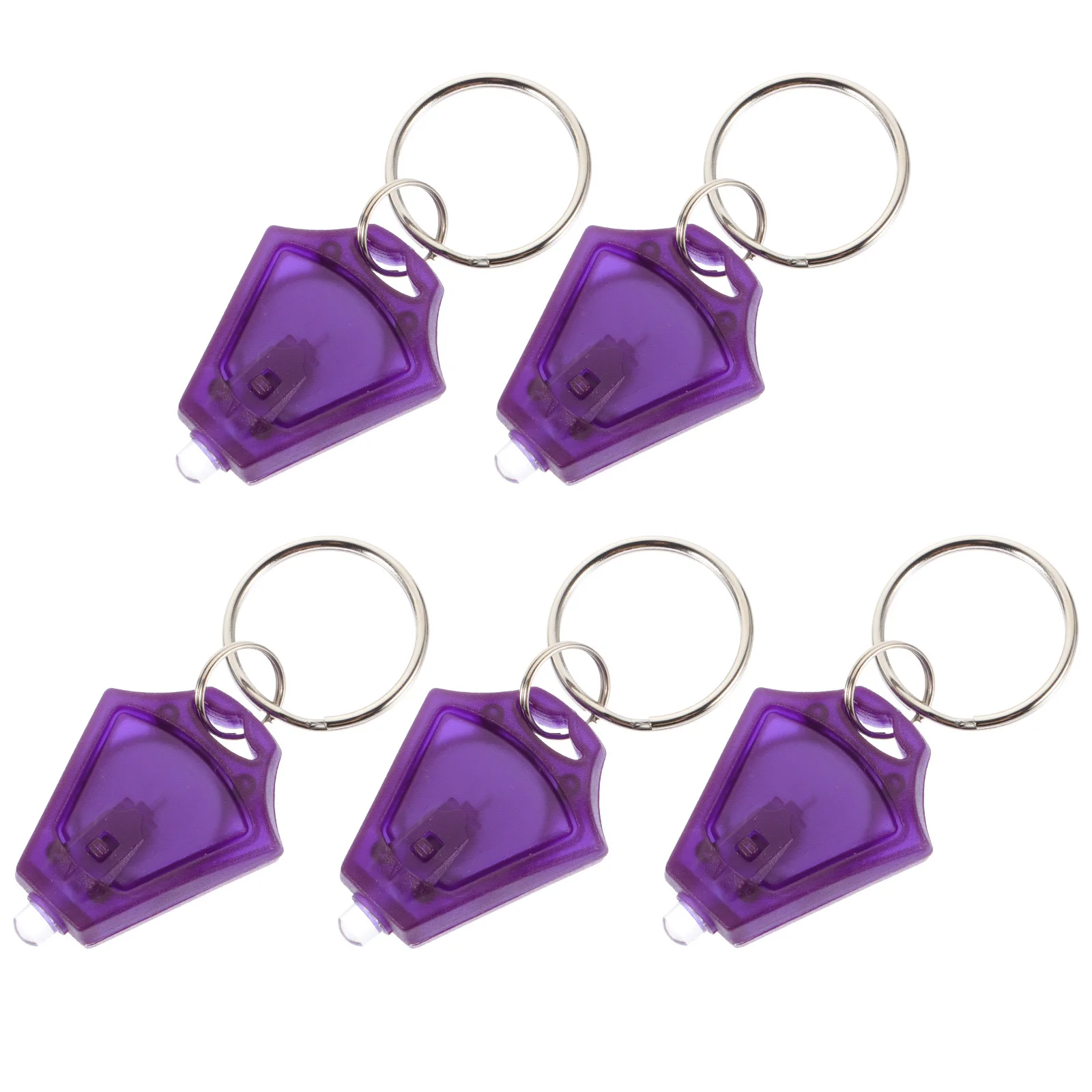 5pcs Purple Light Keychain Uv Counterfeit Lamp Mini Currency Detection Flashlight For Money Jewelry Id Verification