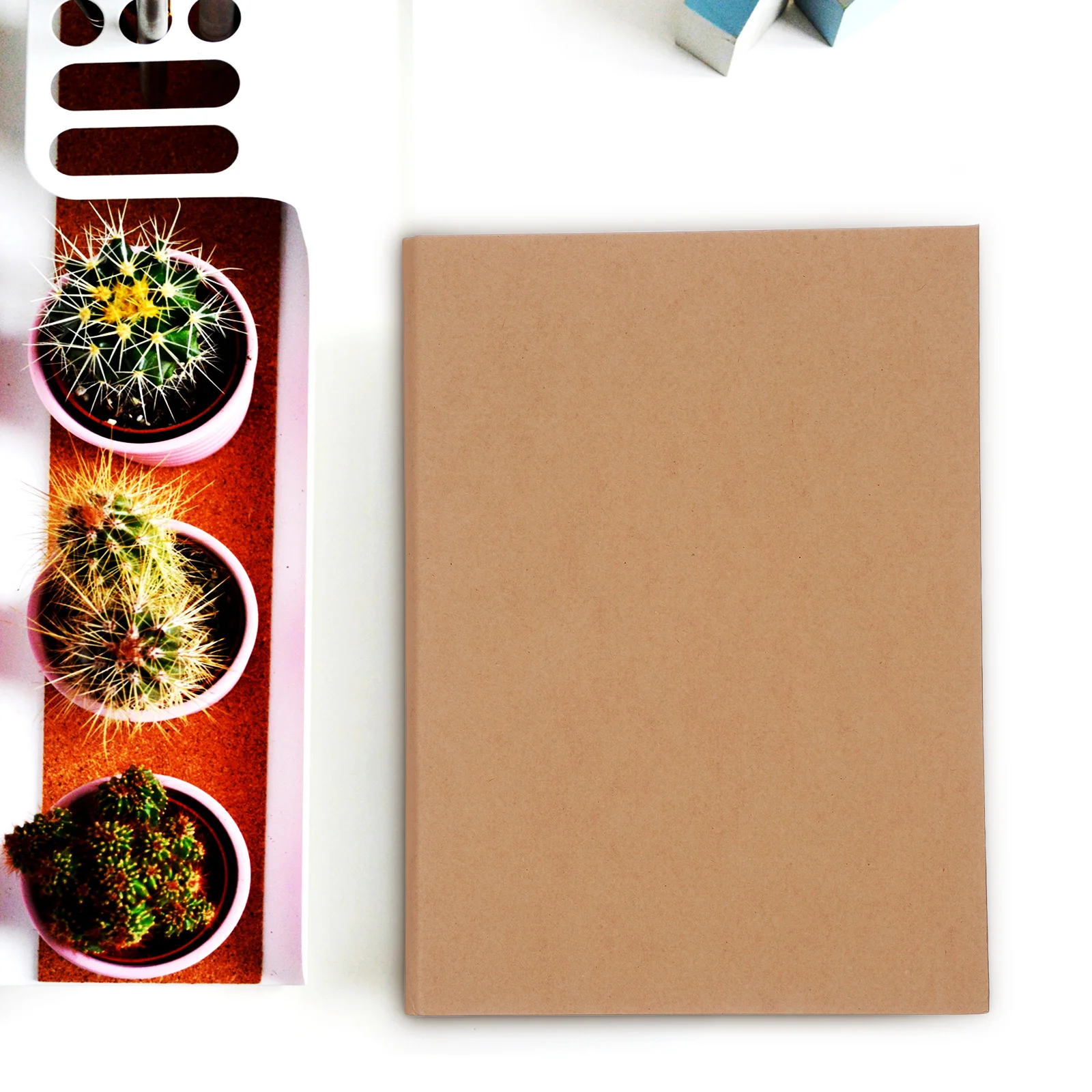 Capa de pasta de papel kraft para caderno, reutilizável, 6 anéis, capa para notebook, planejador a5, organizador, bloco de notas