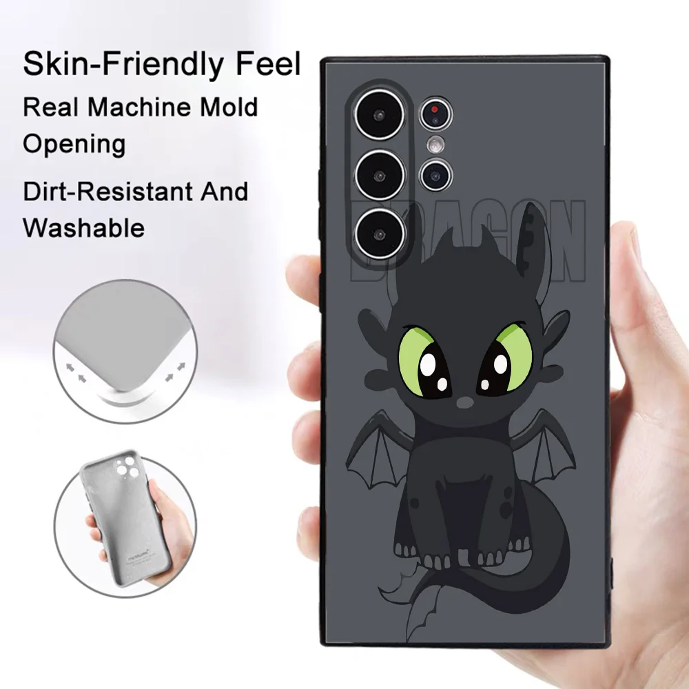 

Lovely Cute Phone Case T-Toothless Samsung Galaxy S25 S24 S22 S23 Ultra S21 S20 Plus 5G Frosted Non-Slip Full Cover Soft Case