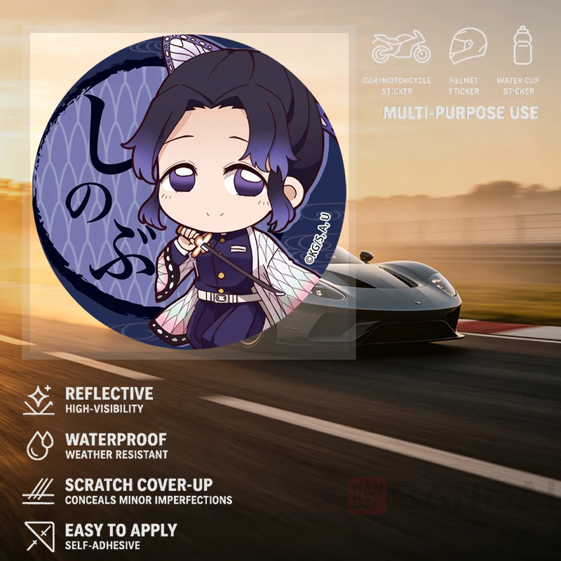 Car Stickers Chibi Anime Kawaii Character Vinyl Decal Waterproof Die Cut for Bumper Motorcycle Car Body Exterior Auto Decor