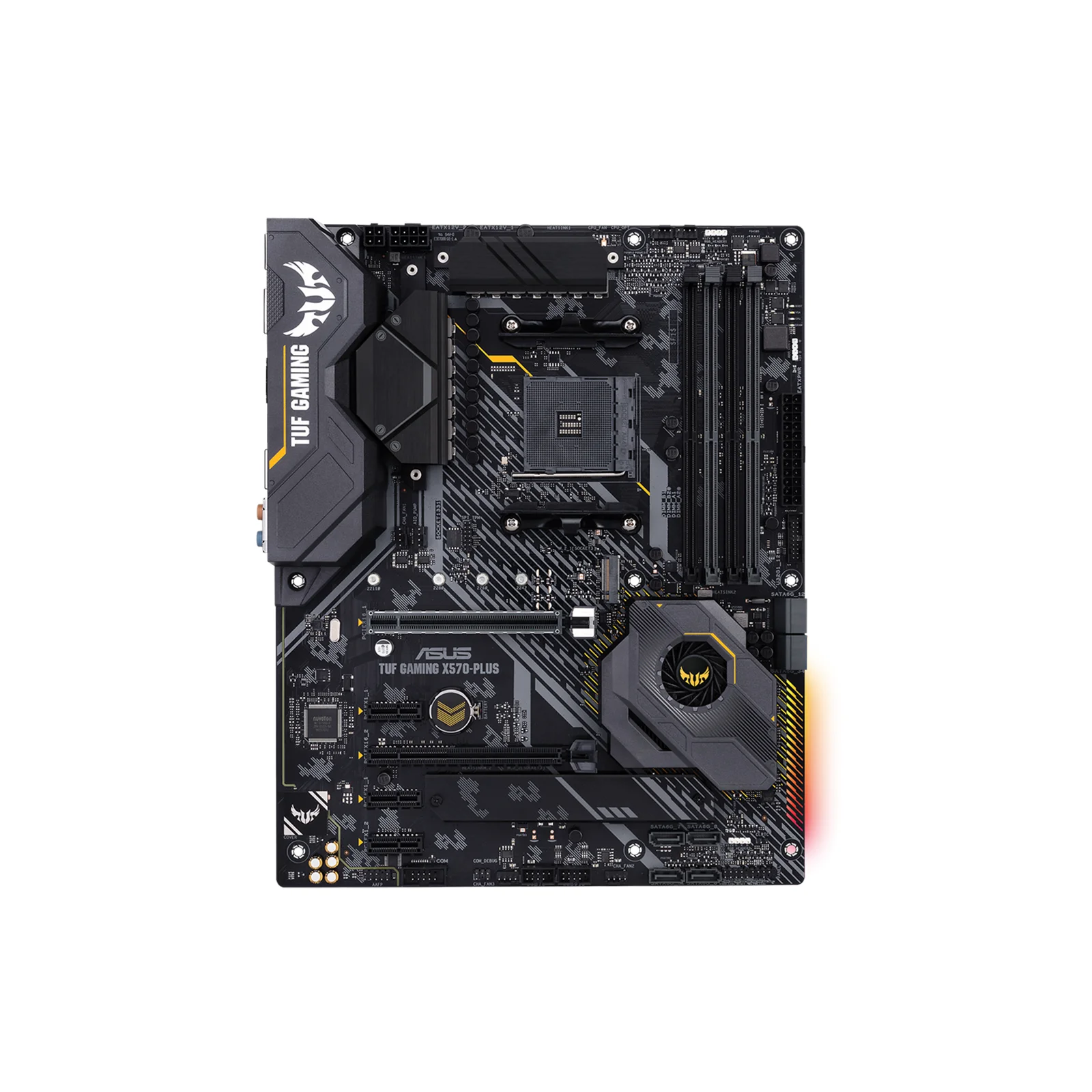Fotografia: Placa-Mãe ASUS TUF GAMING X570-PLUS AM4 DDR4 X570 ATX para Processadores Ryzen 3000-5000 CPU PCIe 4.0 M.2 Testada
