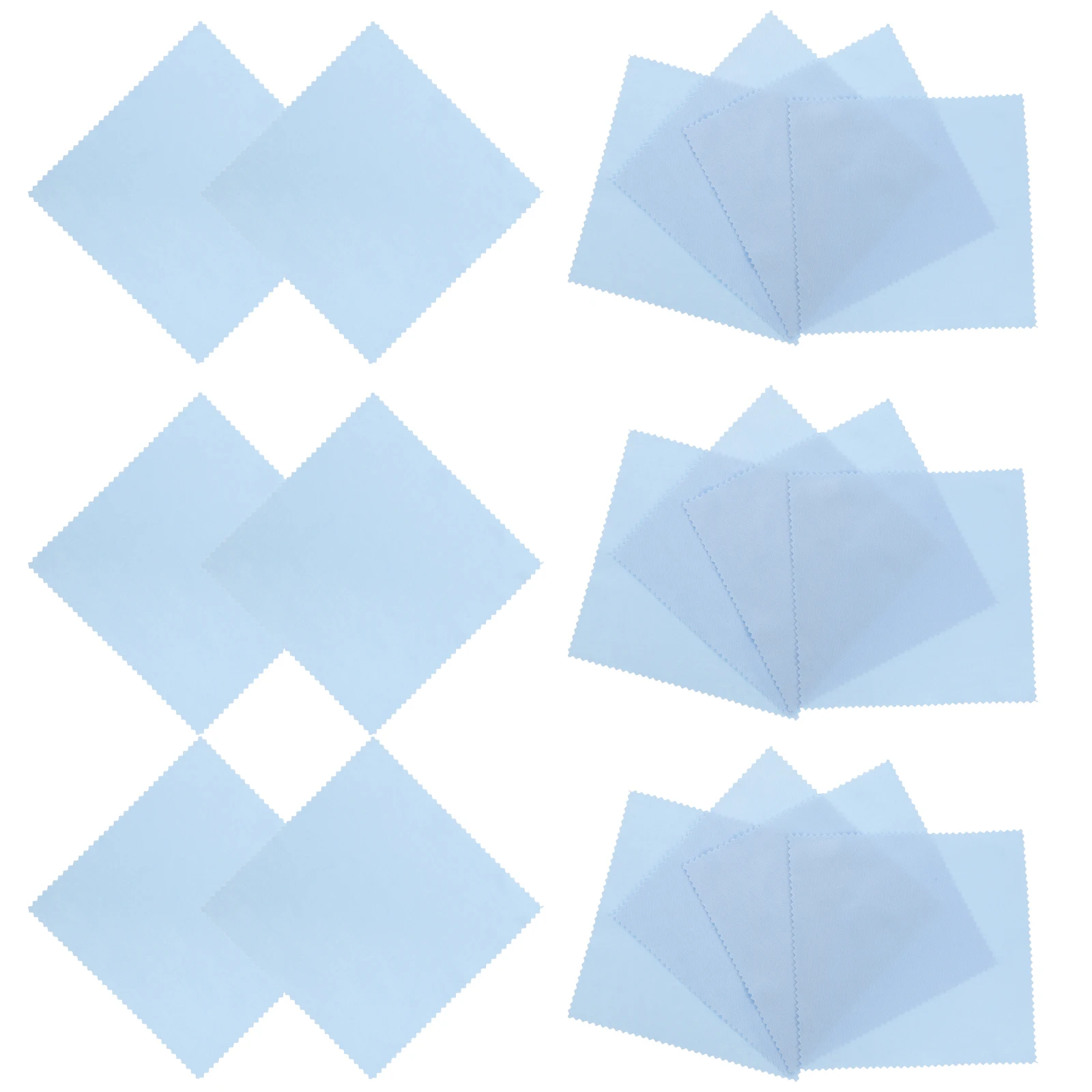 

50pcs Microfiber Glasses Cloth 14x14cm Square Wipes for Cleaning Polishing Lenses Screens Glasses Watches Jewelry