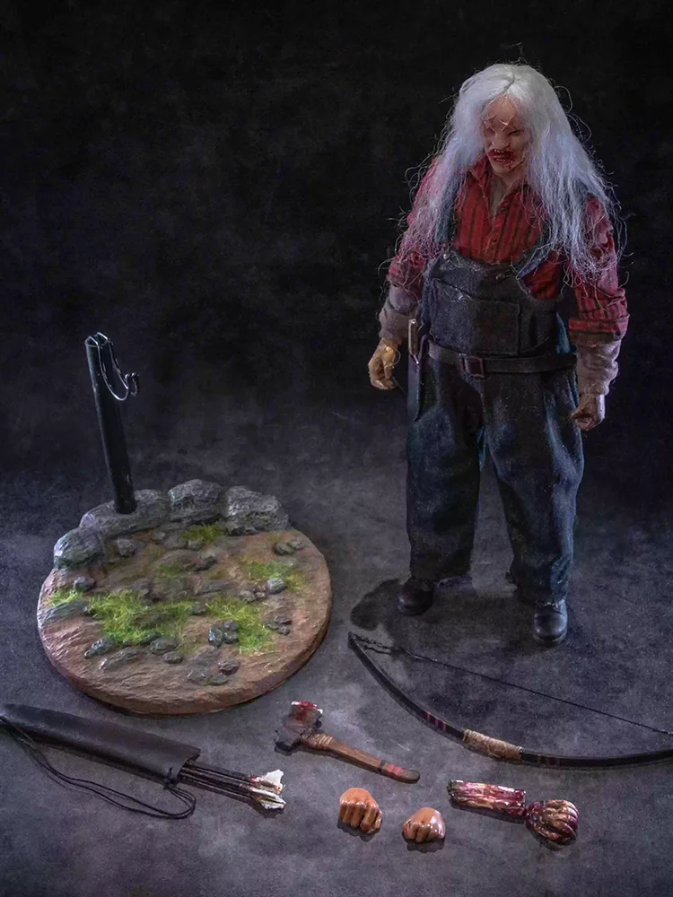 HMTOYS F009 1/6 Wit Haar Felle Bloedende Man Action Figure Horror Movie Fans Collectible 12 "Volledige Set Soldaat Model geschenken