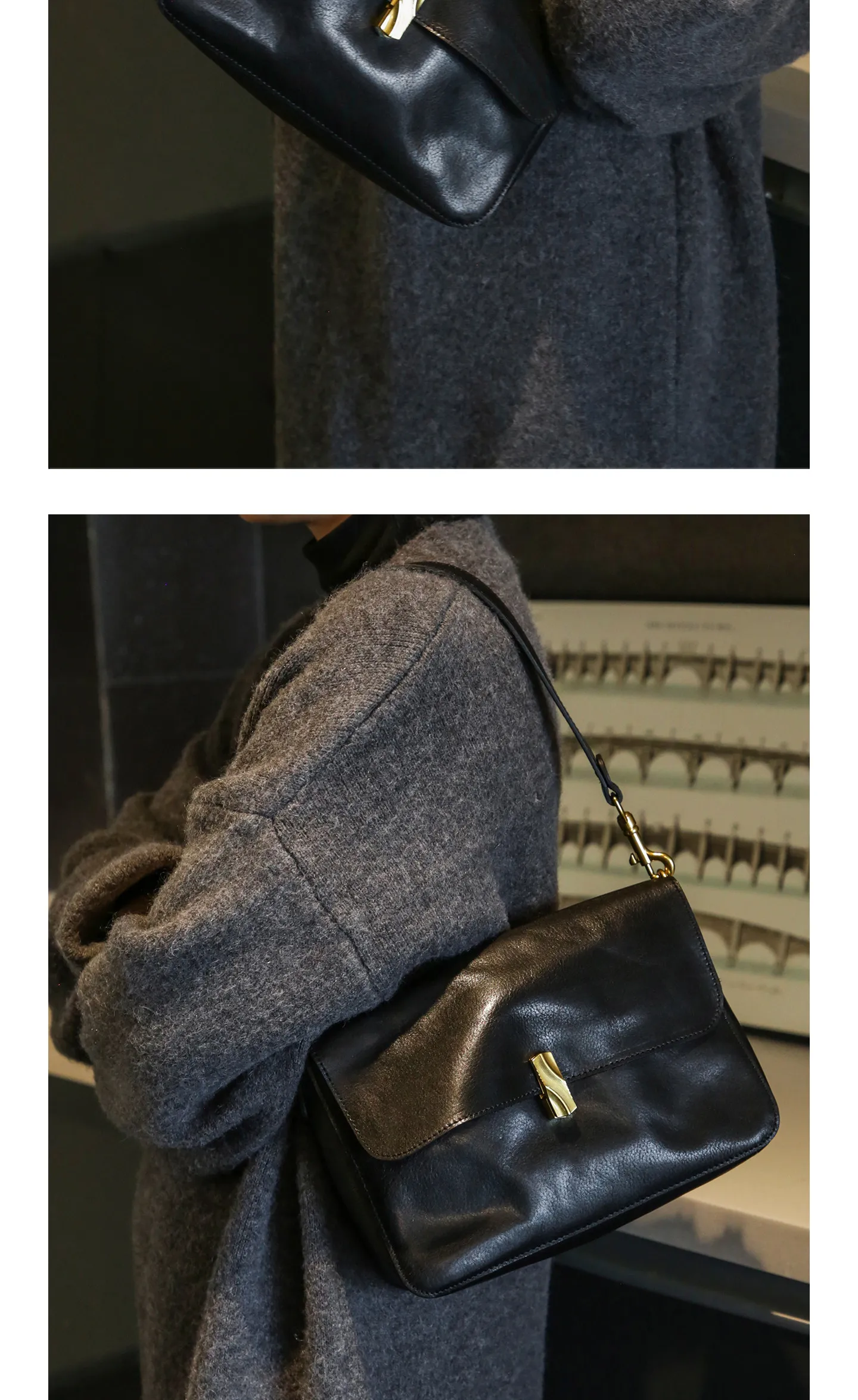 Designer-Handtasche aus handgefertigtem Rindsleder, Damen-Umhängetasche für Wochenend-Shopping, echte Leder-Umhängetasche für Frauen – Detail 12