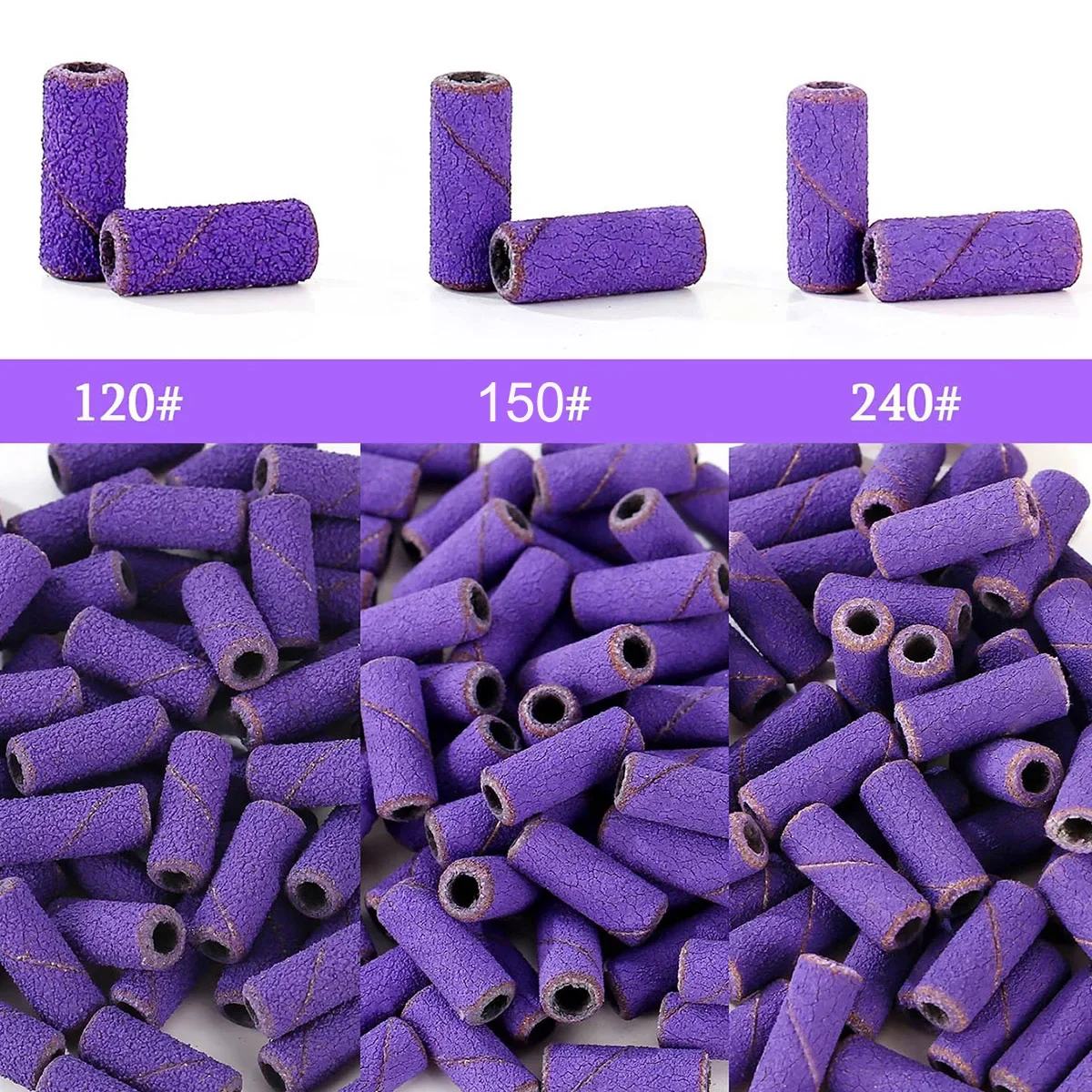 100 pz 3.1mm Mini Fasce Abrasive Kit Punte da trapano per unghie Set di mandrini Accessori per manicure elettrici Strumento per la rimozione della pelle morta