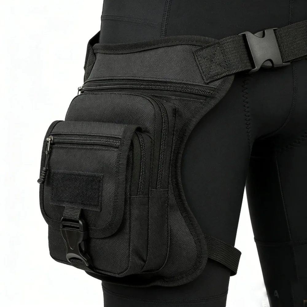 Unisex Multifunctional Motorcycle Thigh Bag Portable Adjustable Strap Drop Leg Bag Waterproof Waist Bag Motorcycle Riding