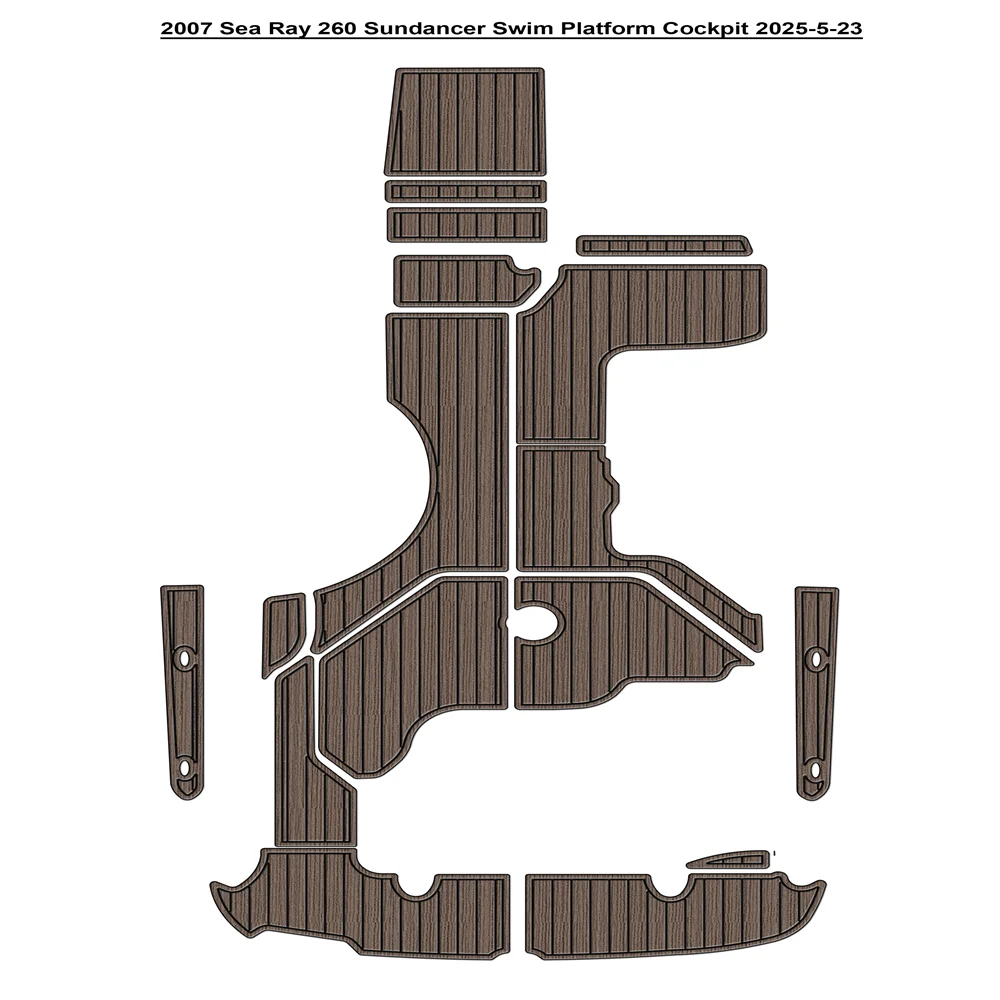 

2007 Sea Ray 260 Sundancer Swim Platform Cockpit Pad Boat EVA Foam Floor Mat SeaDek MarineMat Gatorstep Style Self Adhesive