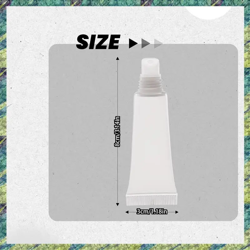 نانا 50 حزمة 10 مللي أنابيب ملمع الشفاه غسول فارغ أنابيب إعادة التعبئة أنابيب الضغط الناعمة DIY بها بنفسك زجاجة توزيع السفر