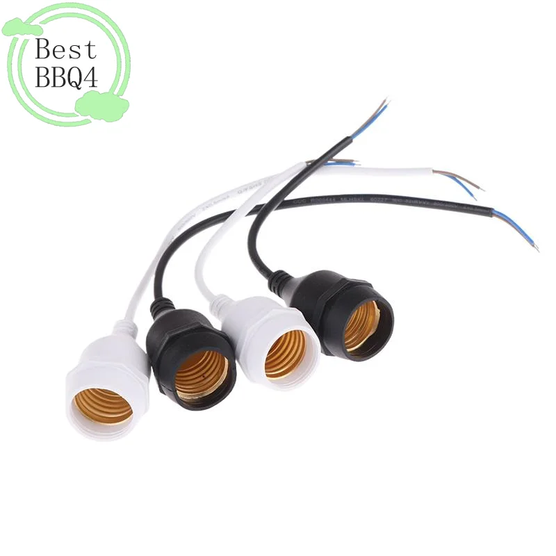 (BBQ4)20/30/50/100/200CM Outdoor Waterproof E27 Lamp Holder With Power Cord Socket Industrial Farm Screw String Lamp Connector