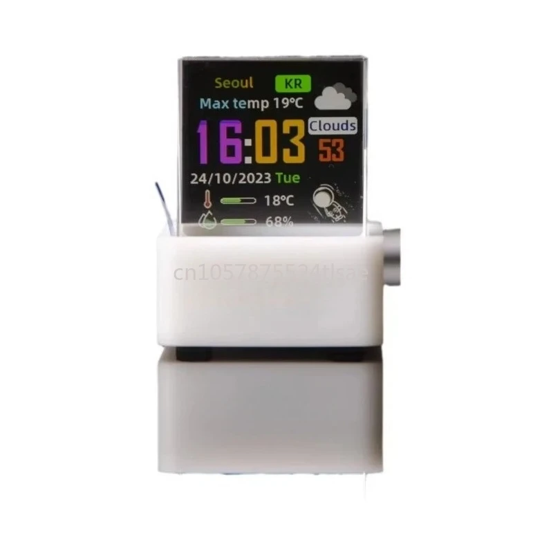 

New Mini Transparent WiFi Weather Clock Creative Gift Desktop Ornament Smart Display Multifunctional Ornament for House