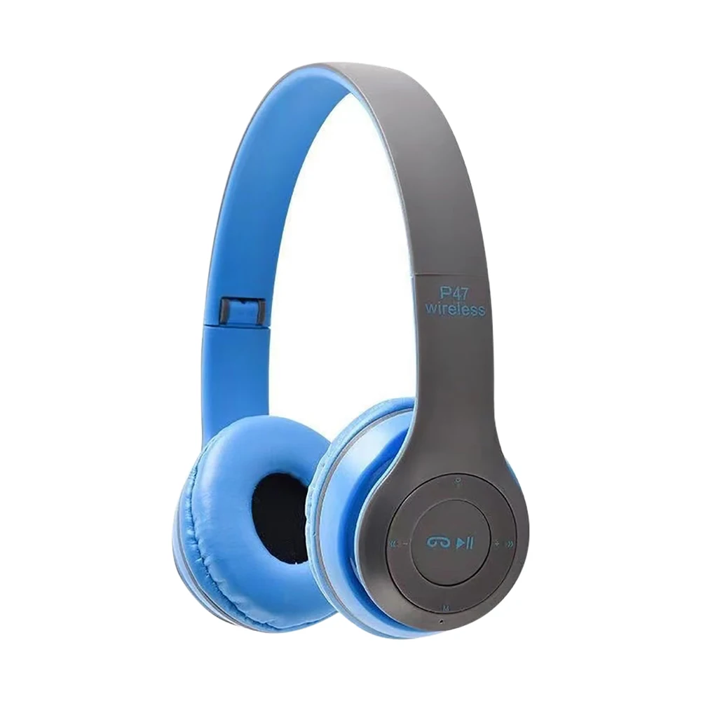 Fone-auriculares inalámbricos P47 con Bluetooth 5,0, dispositivo de audio para IOS, Android, IPhone, Samsung, compatible con tarjeta SD