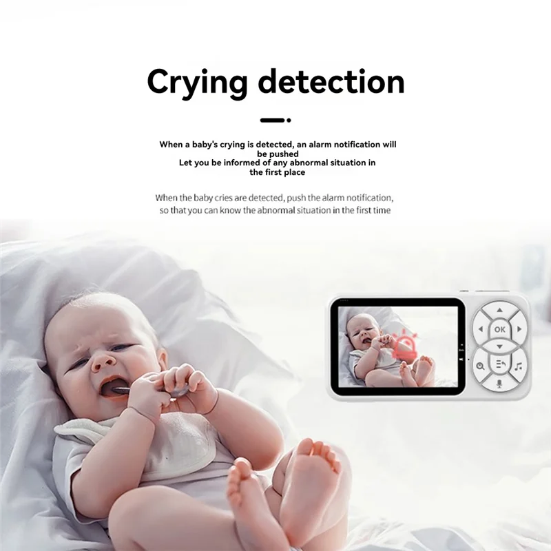 

Voice Intercom 3.5" RGB Night Light Baby Monitor With Night Vision, Temperature Detection, Baby Nanny Security Camera-A77Z