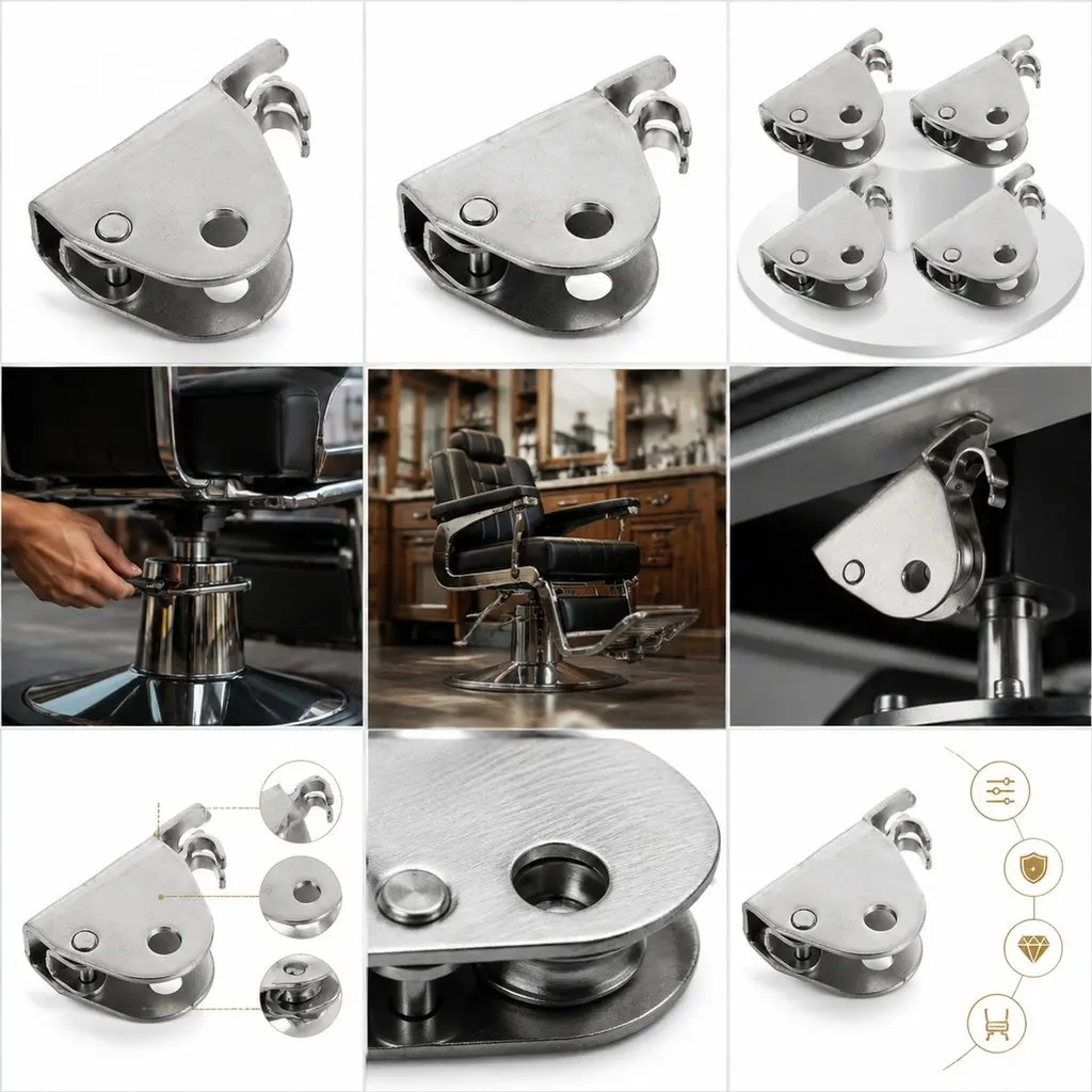4Pcs Barber Chair Gas Lift Cylinder Stainless Steel Replacement Parts Stable Support Salon Equipment Hair Stylist Tool