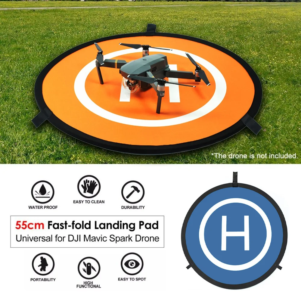 

21.65inch Foldable Drone Landing Pad Waterproof Double-Sided Portable Helipad for DJI Mavic Mini Air Spark FPV RC Quadcopter