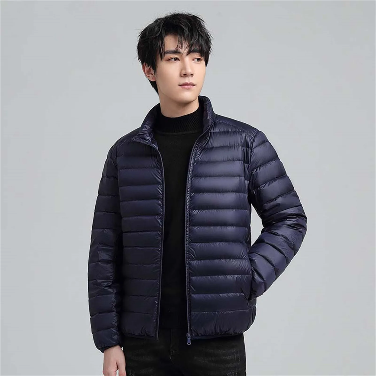 Doudoune courte légère pour hommes, manteau en coton rembourré, grande taille, chaud, extérieur, tendance, couples, hiver