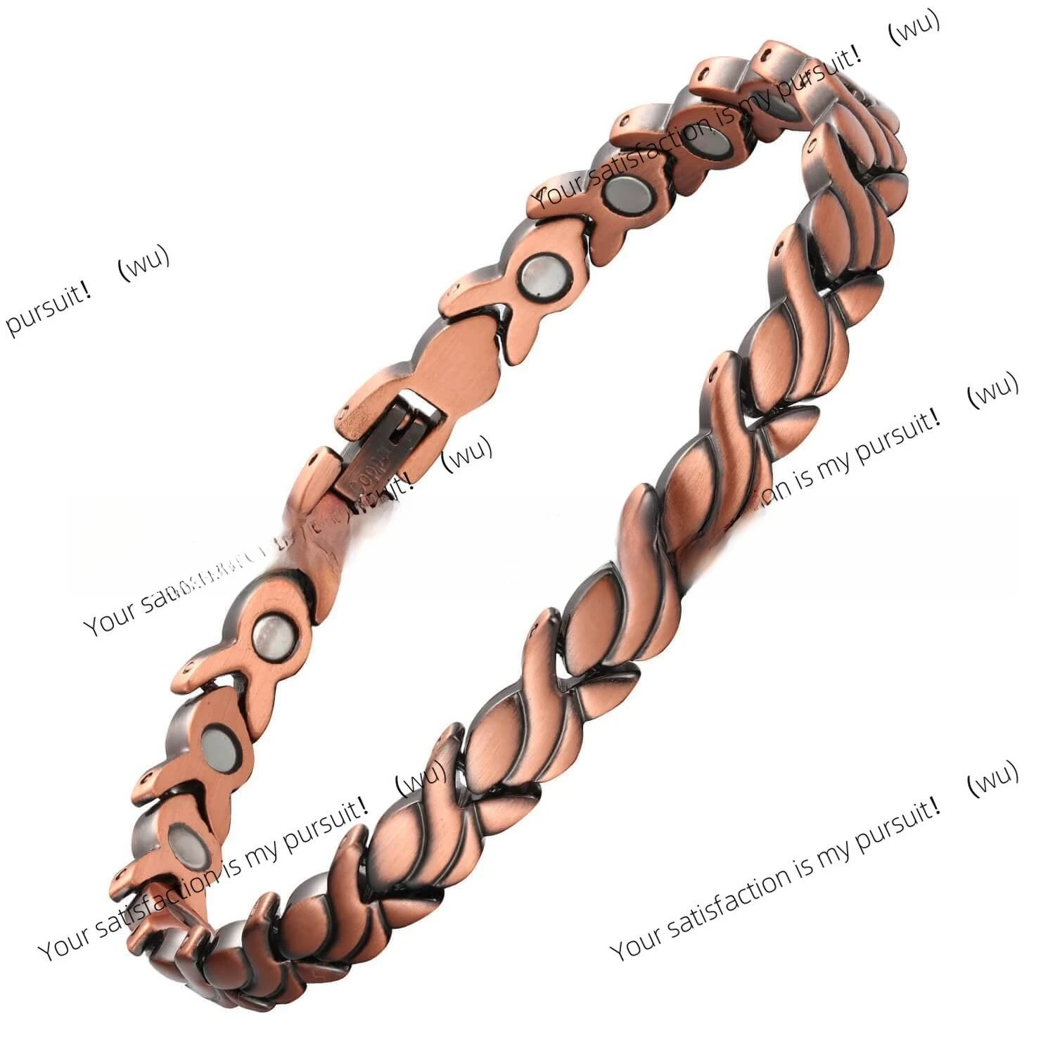 Pure red copper anklet European and American fashion light luxury diamond water drop anklet instep chain magnet crystal copper