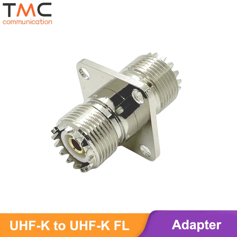 

UHF Female 4 Hole Flange Panel Mount Adapter SO239 Chassis Mount Solder Connector for UHF Radio Antenna