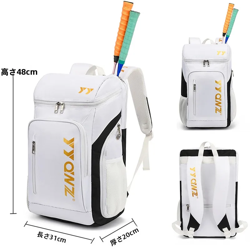 yqwz-badminton-backpack-unisex-large-capacity-waterproof-sports-bag-multifunctional-double-shoulder-bag-for-badminton-fans