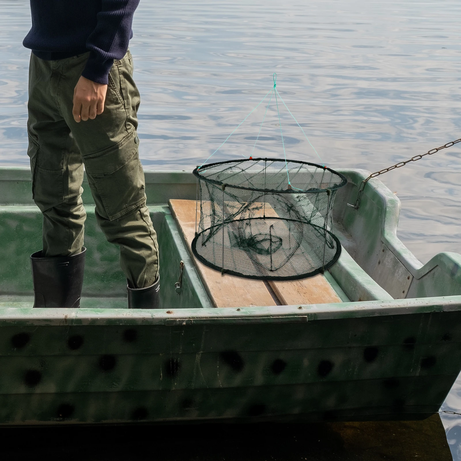 

Fishing Cage Durable Nylon Shrimp Crawfish Portable Folding Trap Catch Fish Crab Lobster Carry Save Cost Fishing Net