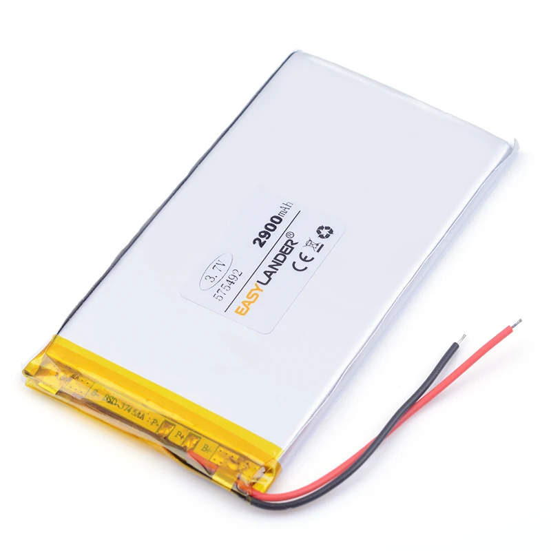 3,7 В 2900 мАч 575492   Перезаряжаемая литий-ионная полимерная батарея