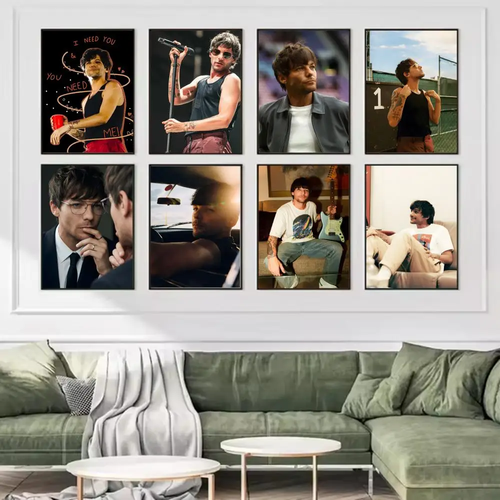 L-Louis Tomlinson Singer Poster Trendy And Easy-to-Apply Wall Art Stickers For Home Decor And Dorm Room Walls