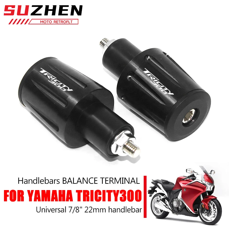 Tricity300 Logo Motorcycle Handle Bar End Plugs Caps Moto Handlebar Caps For Tricity 125 155 300 2020 2021 Accessories