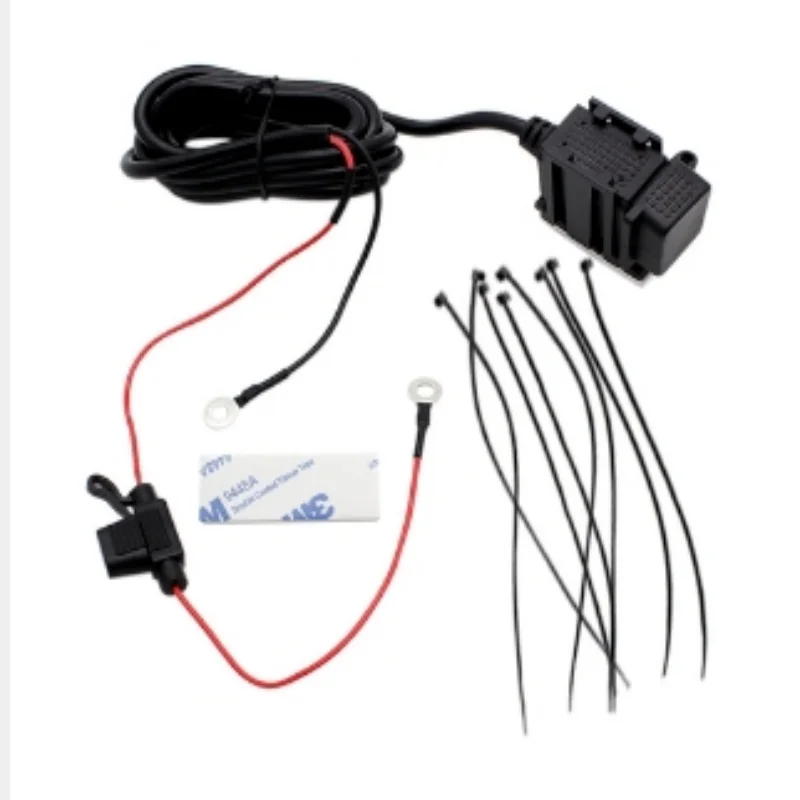 Waterproof Motorcycle USB Charger 4.2A Dual USB Port Socket Fuse Ring Connector For GPS Universal