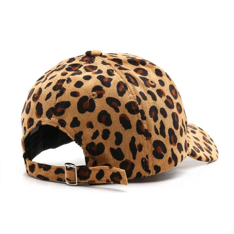 Unisex Leopard Baseball Cap For Women Men\'s Retro Corduroy Winter Hat Snapback Hip Hop Hat Cotton Outdoor Travel Warm Hats Bone