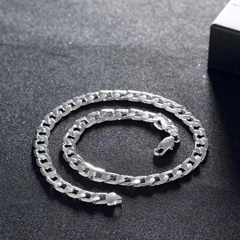Special Offer 925 Sterling Silver Necklace For Men's 20/24 Inches Classic 8MM Chain Luxury Jewelry Wedding Christmas Gifts